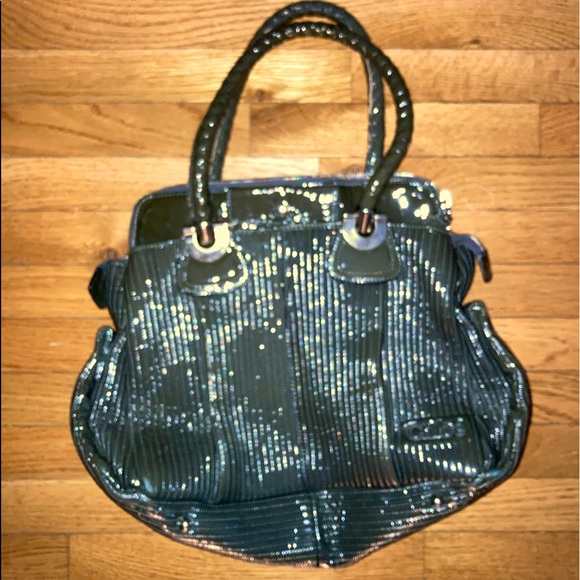 CHLOE Large OLIVE HELOISE green patent leather with silver hardware quilted bag - Picture 3 of 9